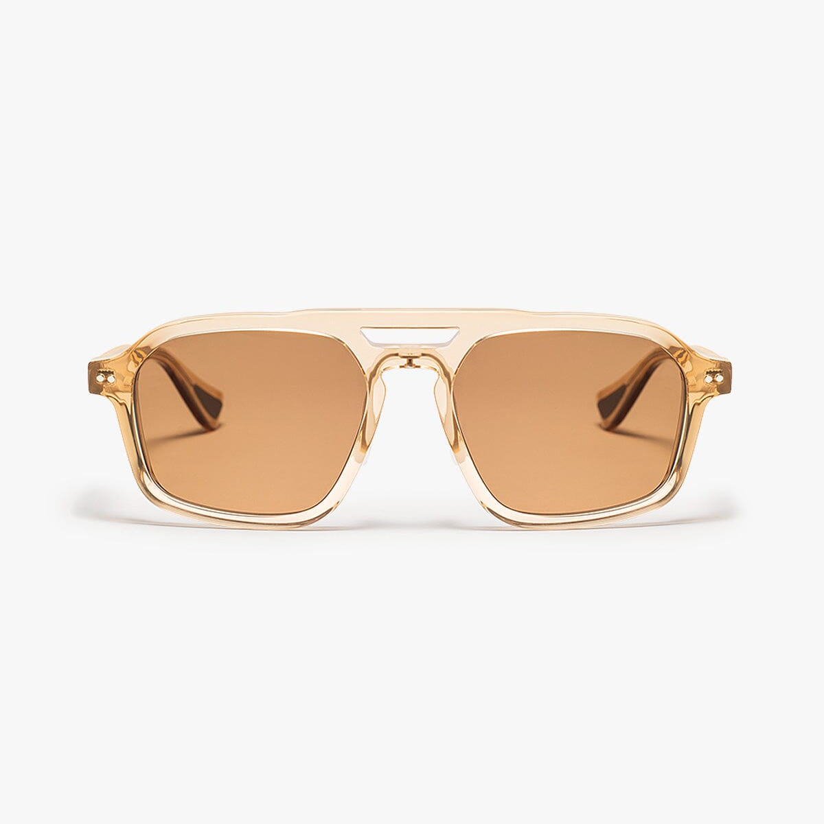New Missioni white D-Frame sunnies with Brown Lenses Cinnamon W2 2026 Collection White acetate frame Brown lenses  main image 4