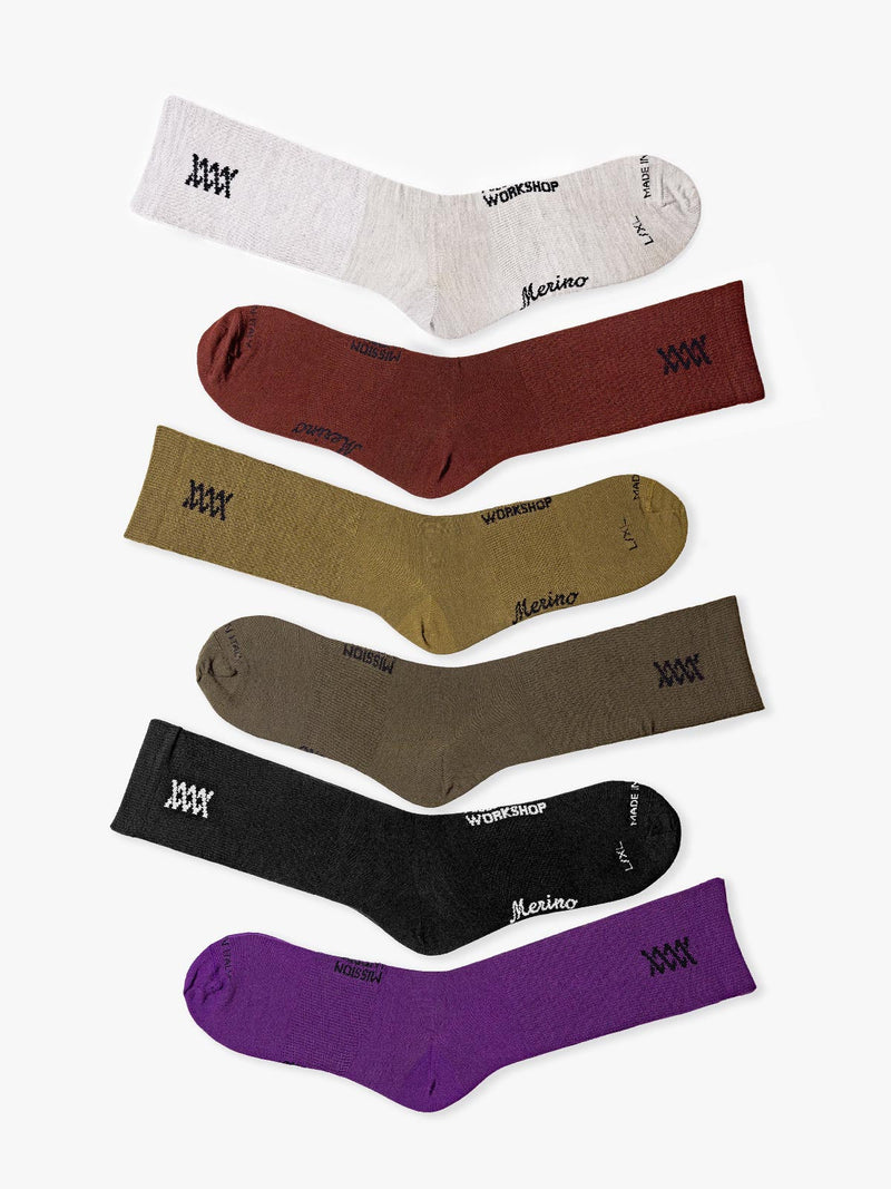 Mission Pro Wool Socks by Mission Workshop - Weatherproof Bags & Technical Apparel - San Francisco & Los Angeles - Built to endure - Guaranteed forever